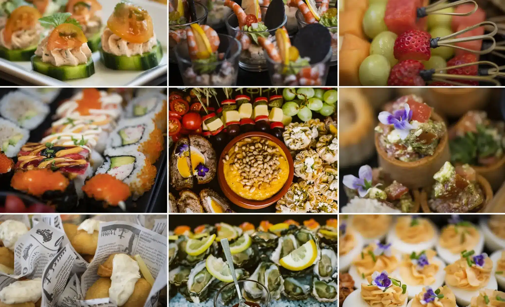 Jaspers Berry Traditional Wedding Menu Feast Seafood Platter Fresh Produce Gourmet Food Grazing Board Oysters Egg Canapes Fruit Prawns Sushi Fish and Chips