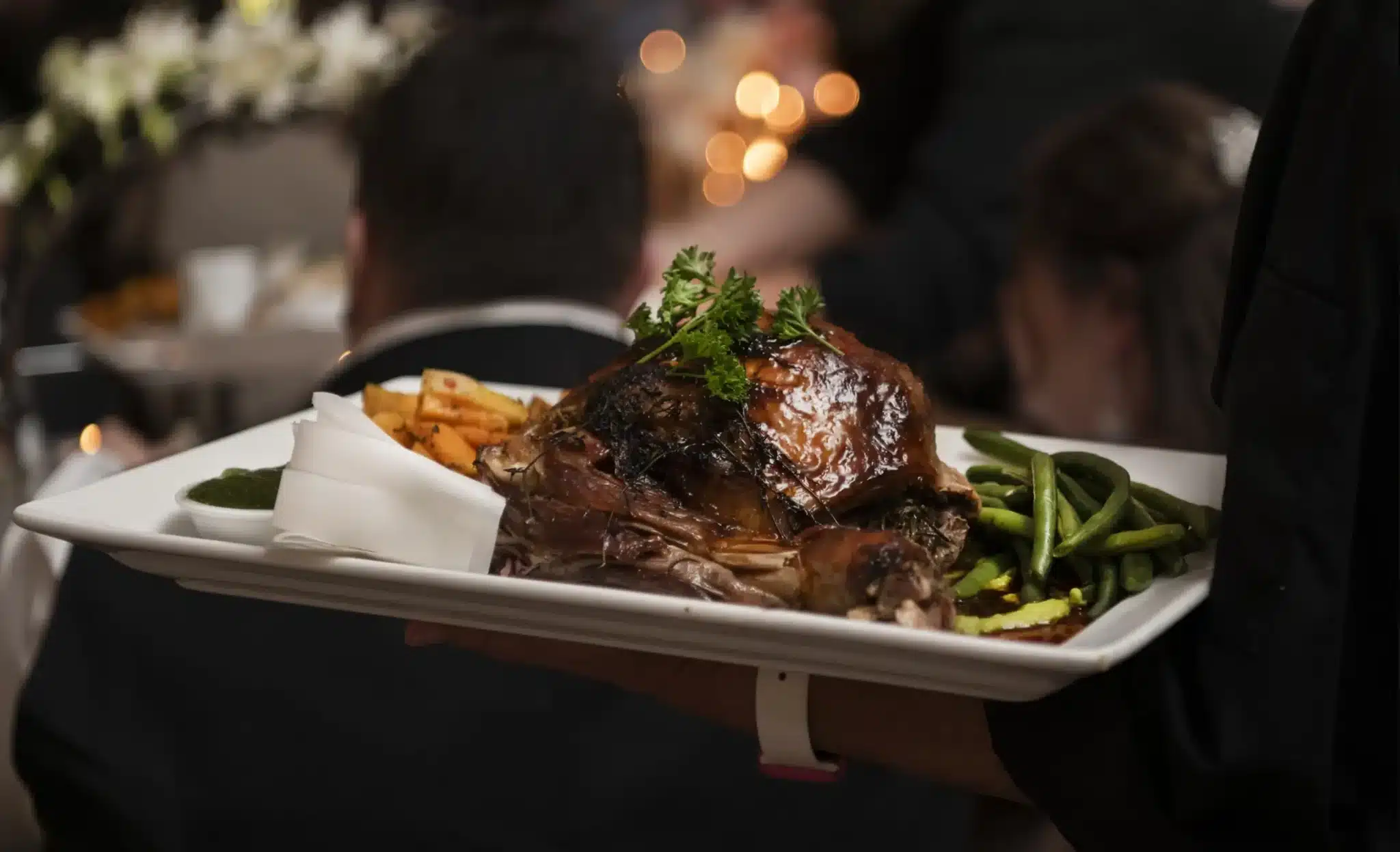 Lamb Shoulder Jus The Orangery Jaspers Berry Luxury Chef Traditional Shared Platters Wedding Dinner Night Feast
